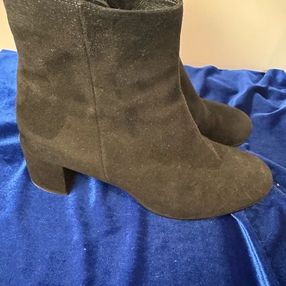 Margaux Black Suede Ankle Booties